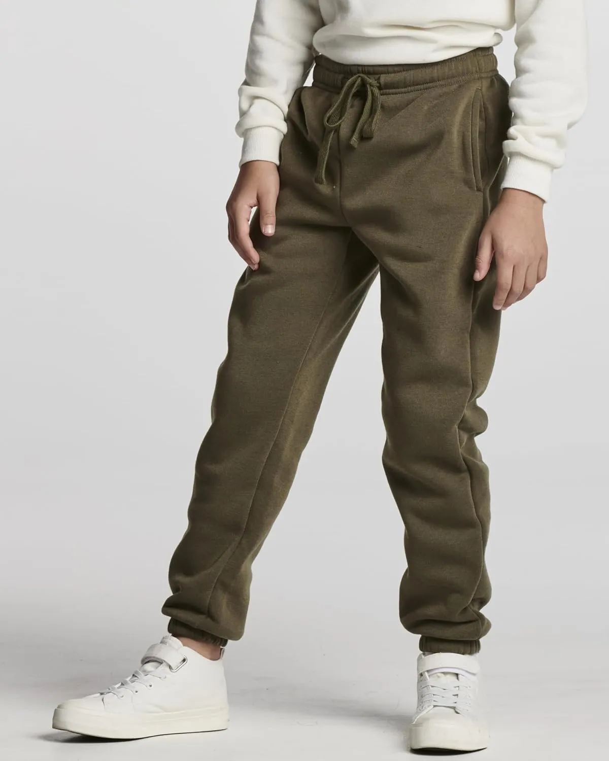Real Essentials 3 Pack: Boys Tech Fleece Jogger Active Sweatpants with Pockets - Youth Soft Athletic Joggers (Size 6-24)