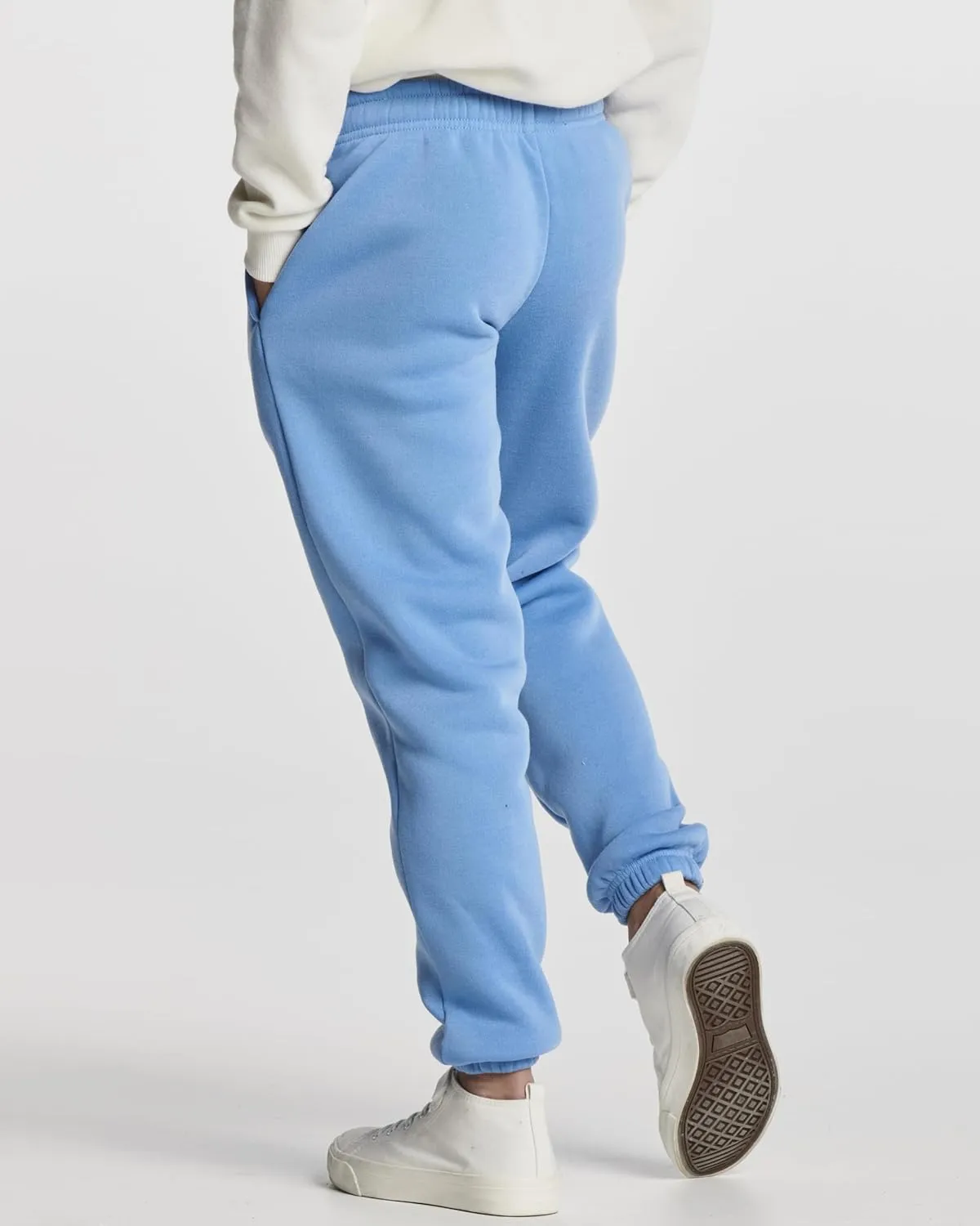 Real Essentials 3 Pack: Boys Tech Fleece Jogger Active Sweatpants with Pockets - Youth Soft Athletic Joggers (Size 6-24)