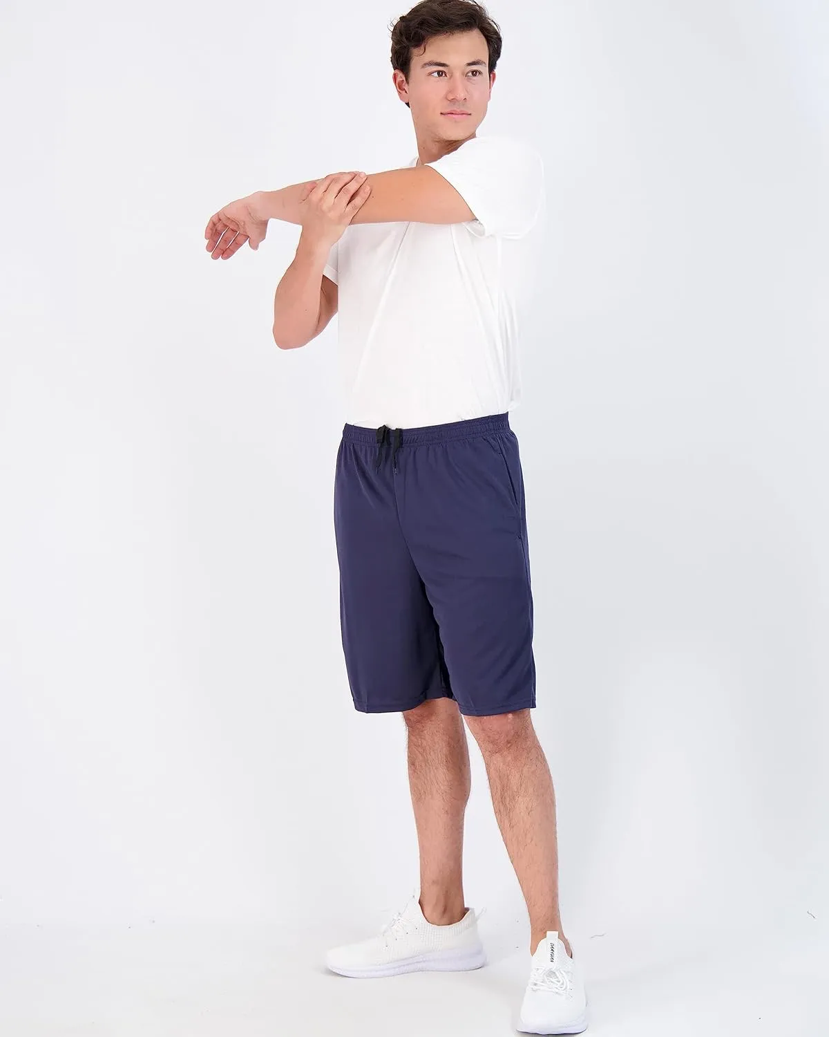 Real Essentials 3 Pack: Men's Mesh Athletic Performance Gym Shorts with Pockets (S-3X)