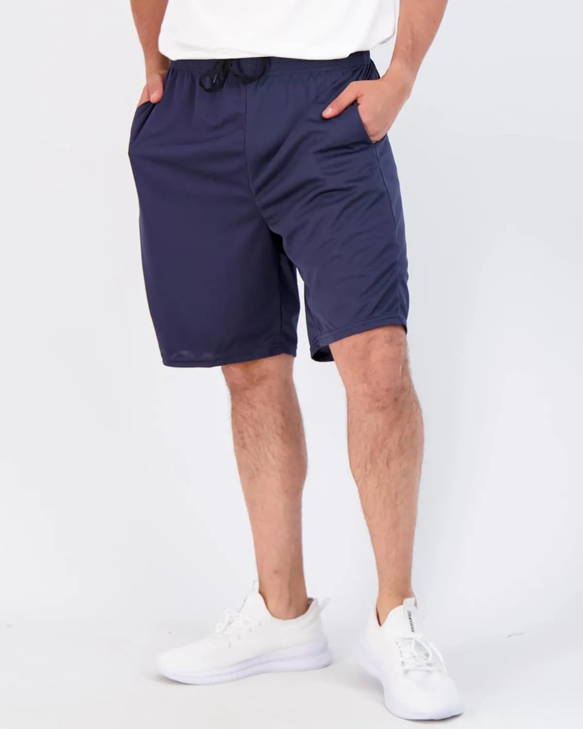 Real Essentials 3 Pack: Men's Mesh Athletic Performance Gym Shorts with Pockets (S-3X)