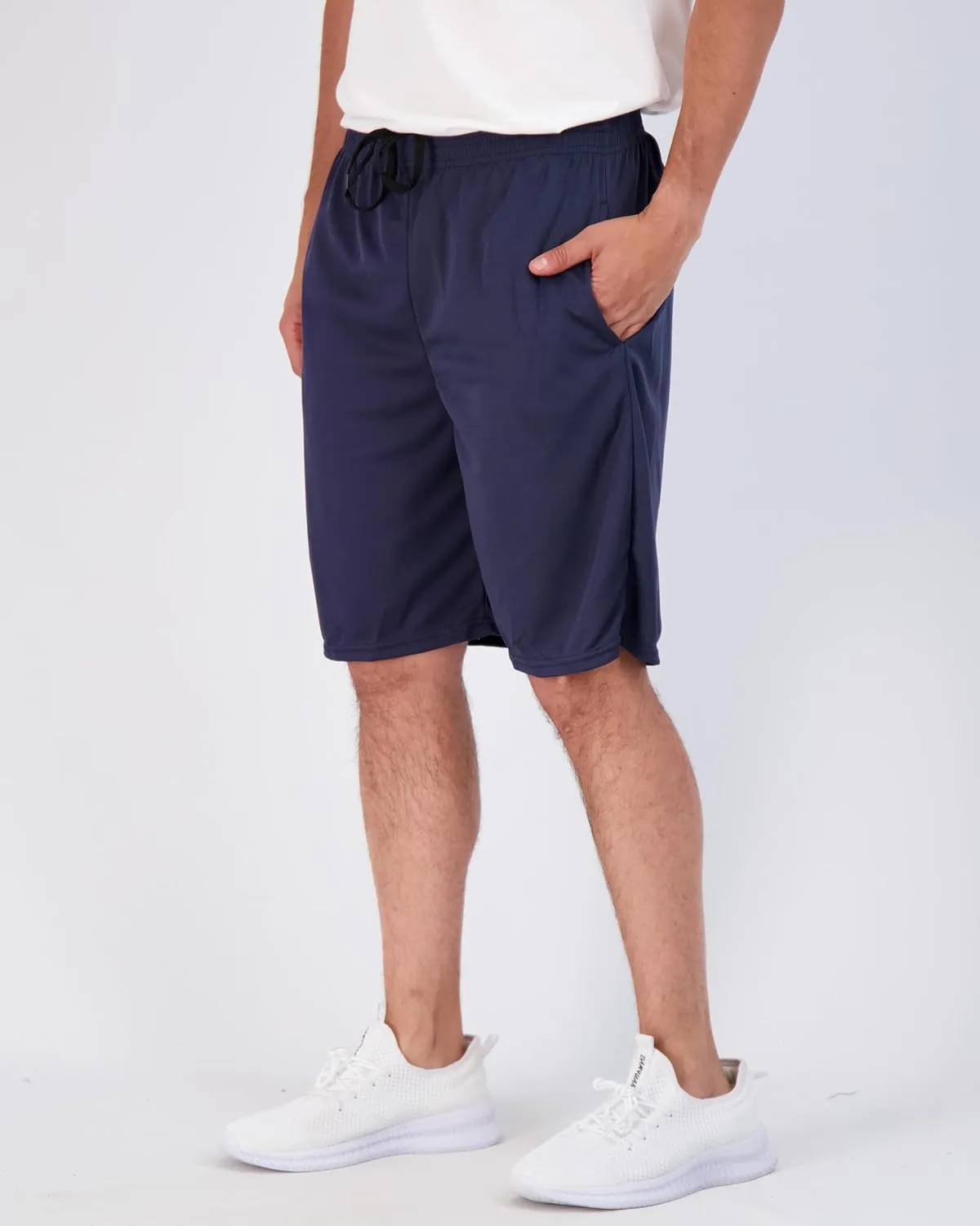 Real Essentials 3 Pack: Men's Mesh Athletic Performance Gym Shorts with Pockets (S-3X)