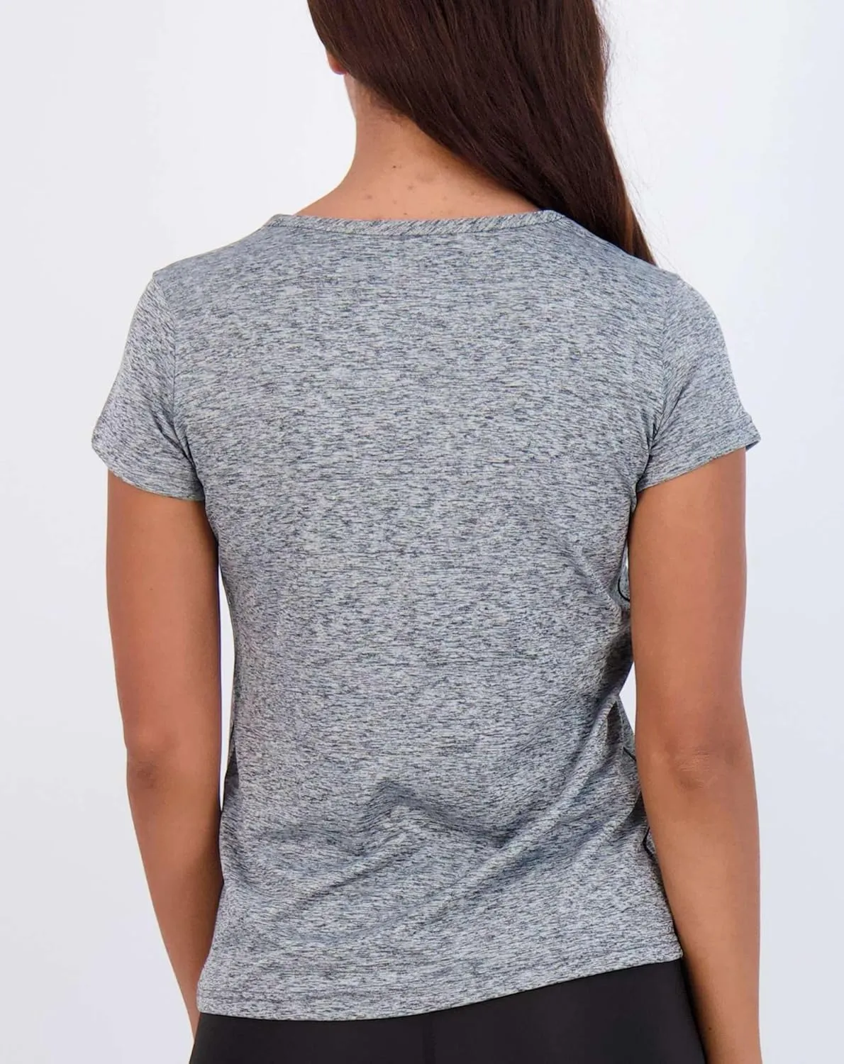 Real Essentials 5 Pack: Women's Short Sleeve V-Neck Activewear T-Shirt Dry-Fit Wicking Yoga Top (Available in Plus)