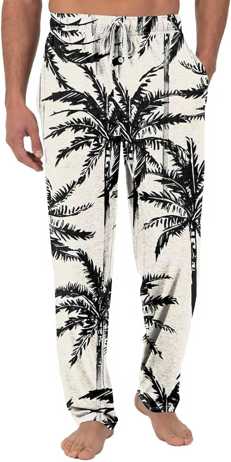 RTRDE Mens Sleepwear Pajama Pants Soft Lightweight Lounge Pant with Pockets Sleep Pj Bottoms, S-3XL