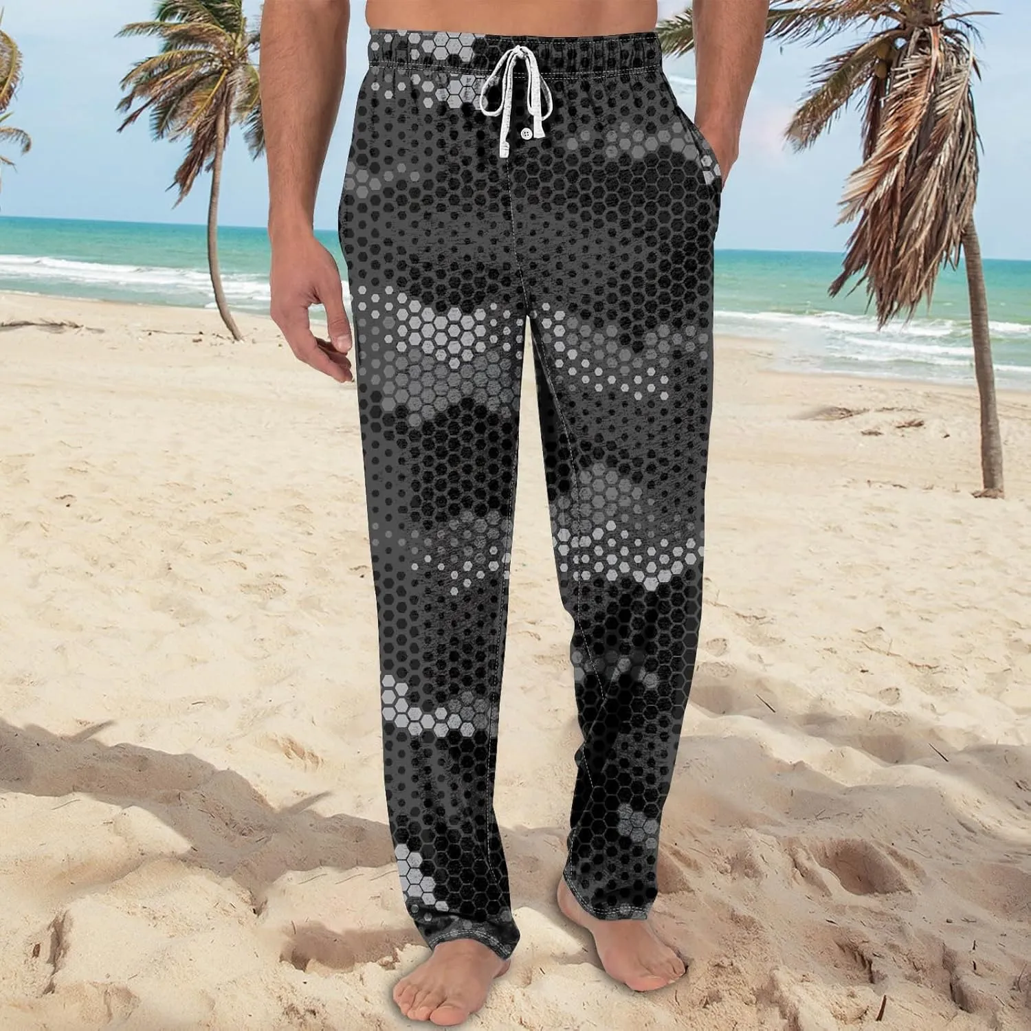 RTRDE Mens Sleepwear Pajama Pants Soft Lightweight Lounge Pant with Pockets Sleep Pj Bottoms, S-3XL