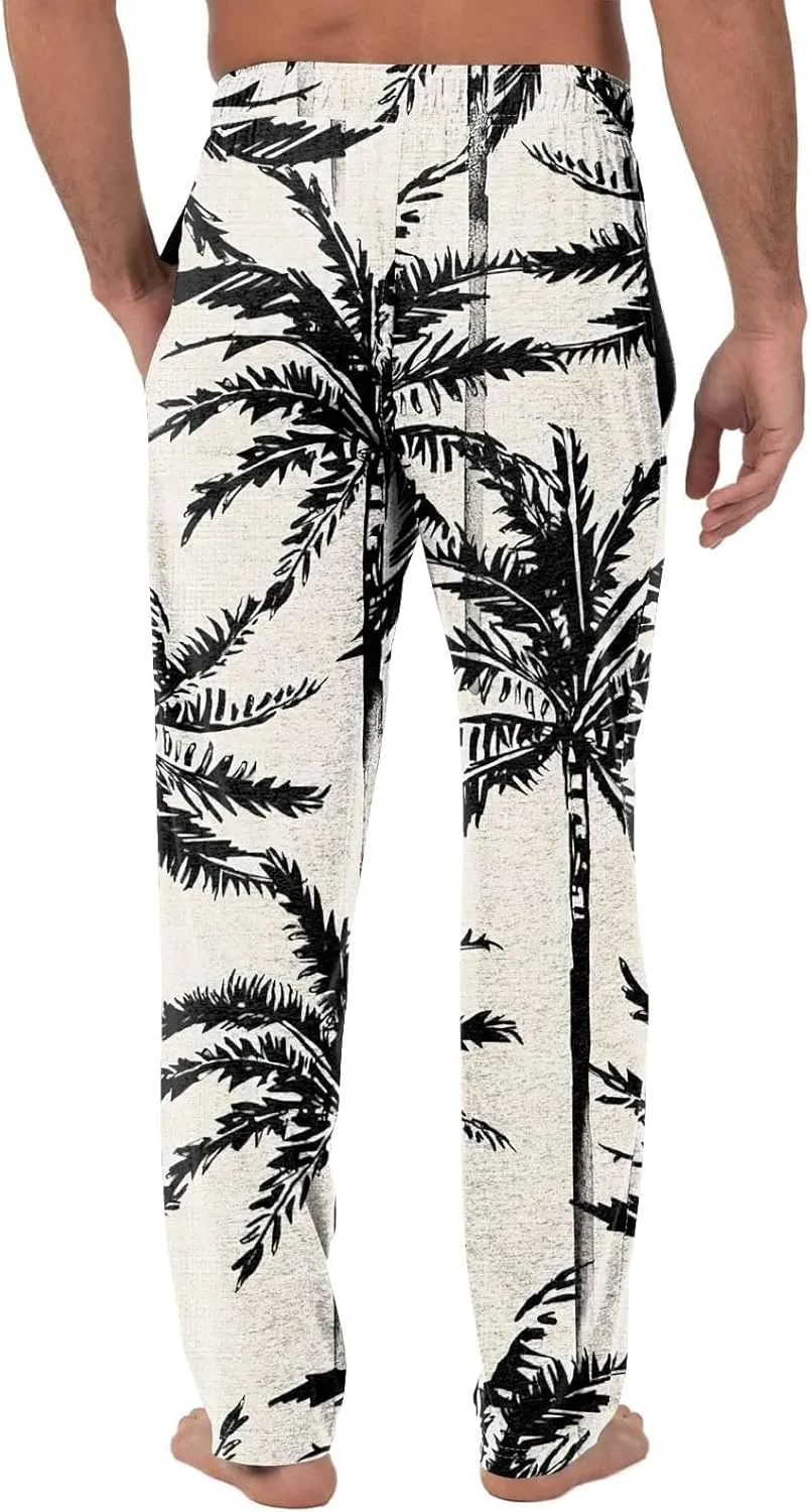 RTRDE Mens Sleepwear Pajama Pants Soft Lightweight Lounge Pant with Pockets Sleep Pj Bottoms, S-3XL