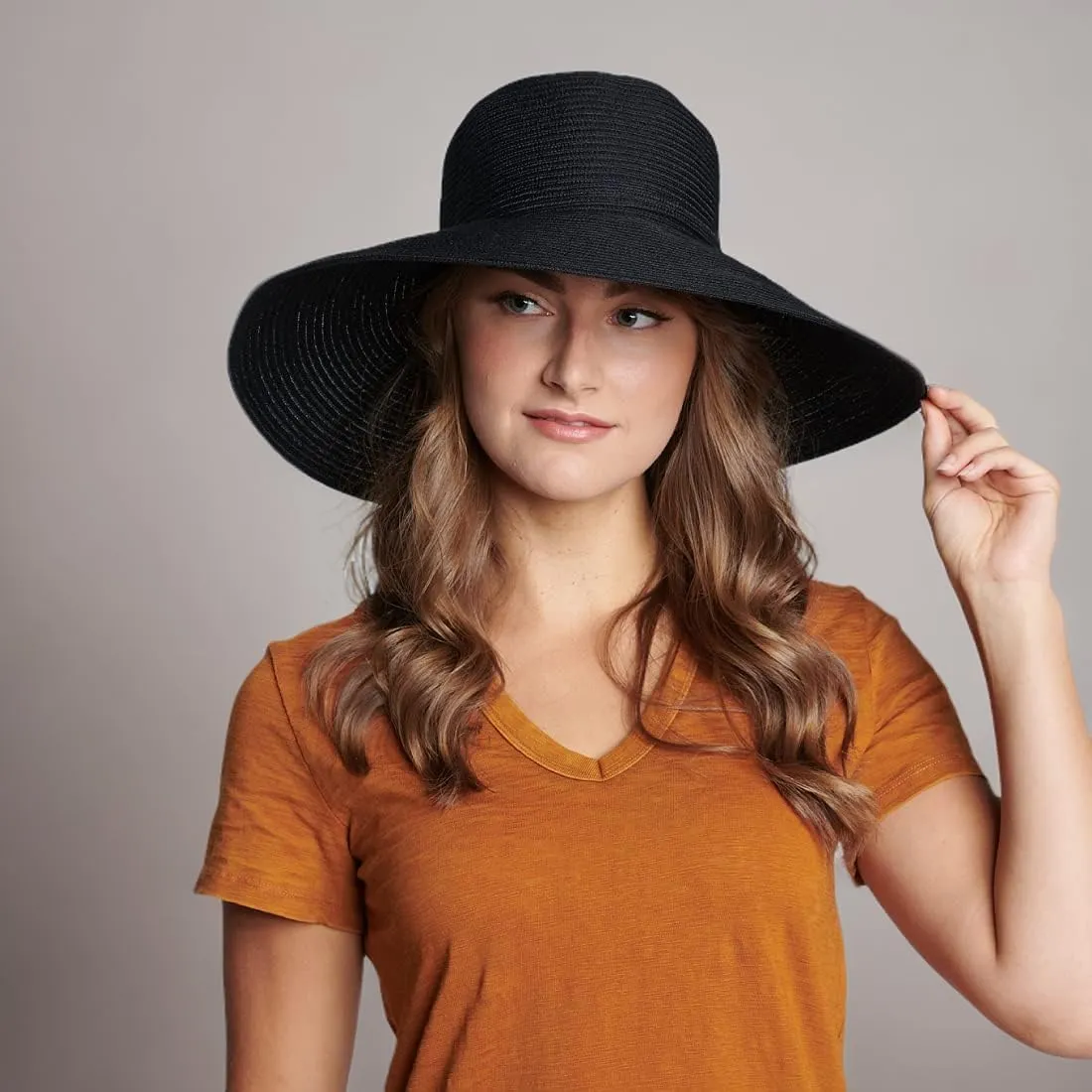 San Diego Hat Company Women’s Braided Sun Hat With Self-Tie Band, 5-Inch Brim