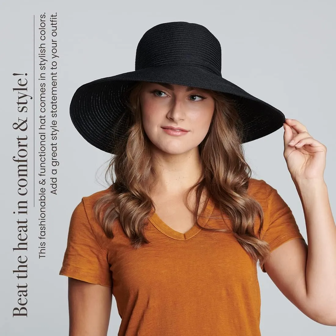San Diego Hat Company Women’s Braided Sun Hat With Self-Tie Band, 5-Inch Brim