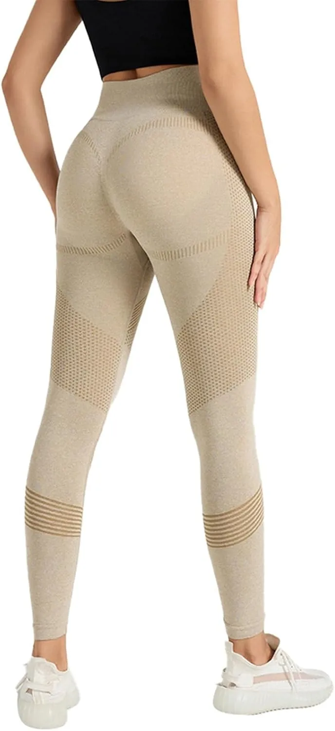 Scrunch Butt Lift Leggings for Women Workout Yoga Pants Smile Contour Ruched Booty High Waist Scrunch Elastic Tights