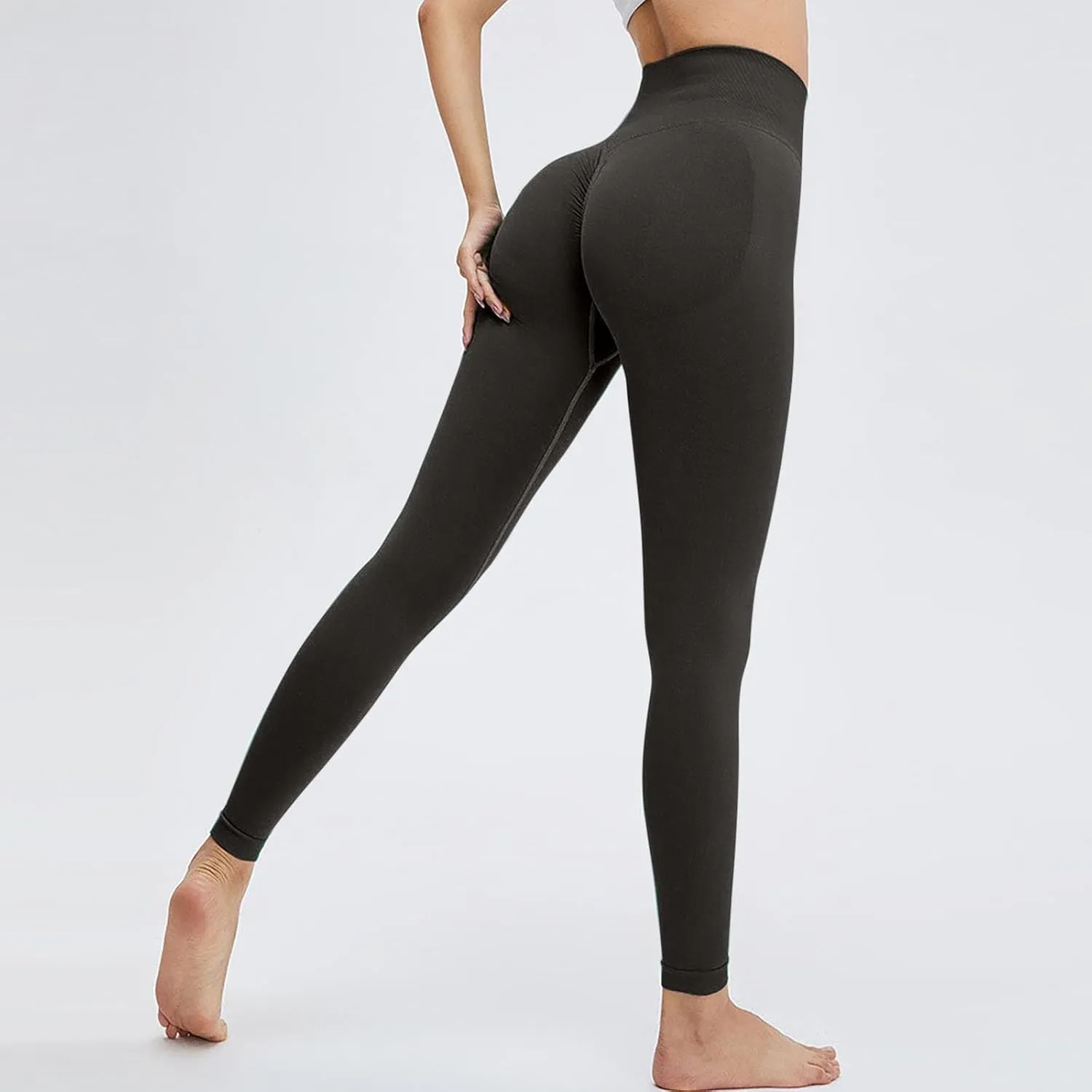 Scrunch Butt Lift Leggings for Women Yoga Pants Ruched Booty High Waist Tummy Control Seamless Booty Tight for Workout Yoga