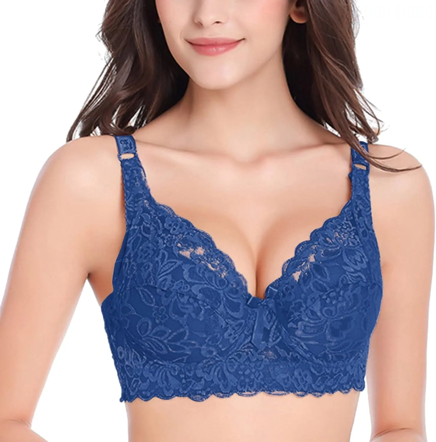 Sexy Bras for Women Lace Bralettes with Underwire Push Up Women's Balconette Lingeries Bra
