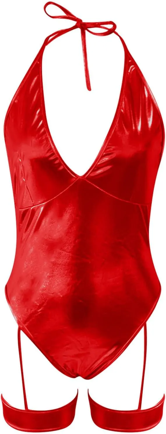 Sexy Lingerie for Women Sets Sexy Babydoll Lace Chemise V-Neck 2 Pieces Set Stockings One Piece Sleepwear Negligees