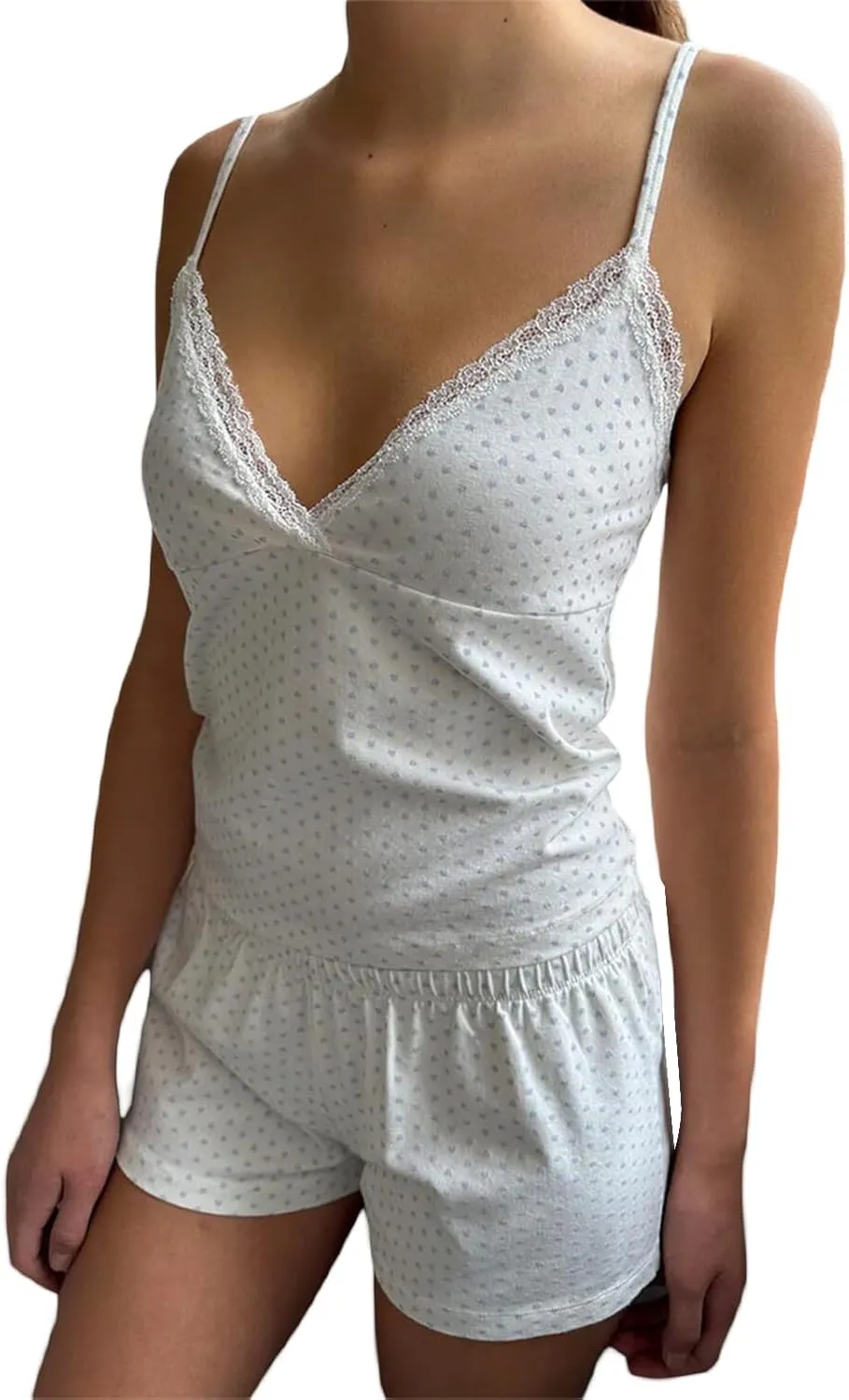 Sexy Two Piece Outfits for Women Summer Clothes Tank Top Camis and Shorts Bottoms Sleepwear Women Pajamas Set