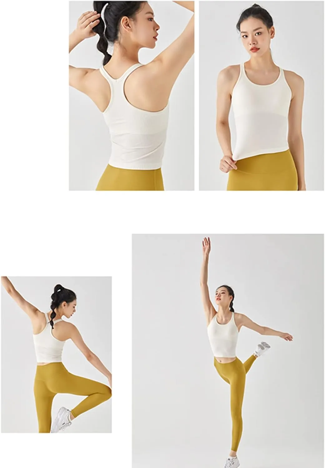 sphinx cat Ribbed Workout Short Racerback Tank Tops for Women with Built in Bra