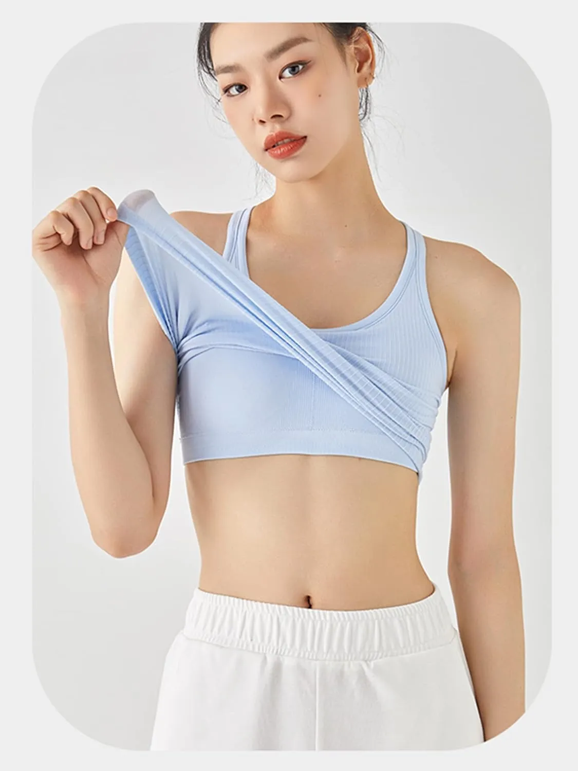 sphinx cat Ribbed Workout Short Racerback Tank Tops for Women with Built in Bra