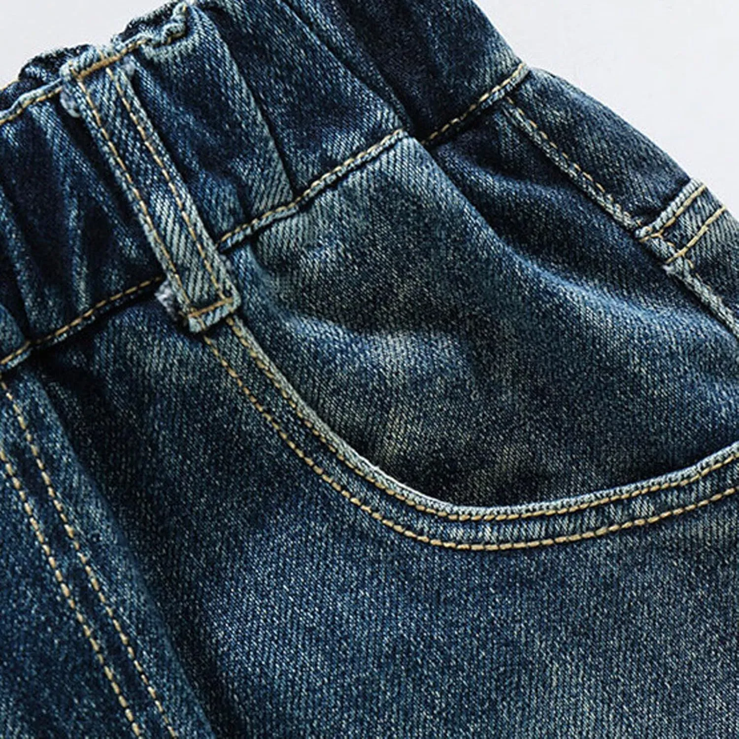 Spring Fashion Jeans for Girls Y2K Trendy Preppy Stretch High Waisted Denim Pants 2025 Casual Baggy Wide Leg Trousers