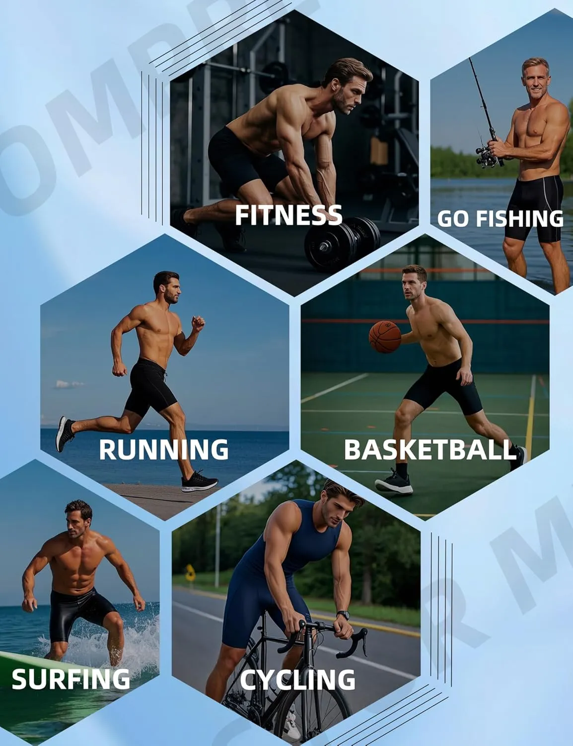 SPVISE Compression Shorts Men Spandex Running Workout Athletic Shorts Cooling Performance Underwear Shorts with Zipper Pocket