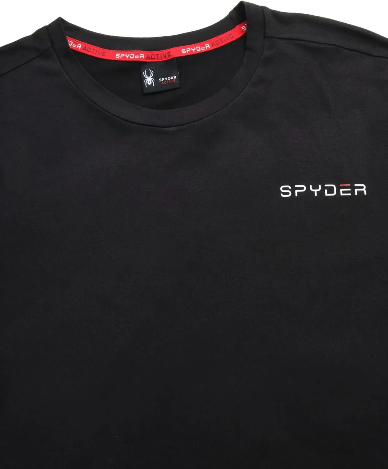 Spyder Men's Active Shirt - Fitted Short Sleeve Crewneck Performance Training Shirt - Dry Fit Workout Shirt for Men (S-XL)