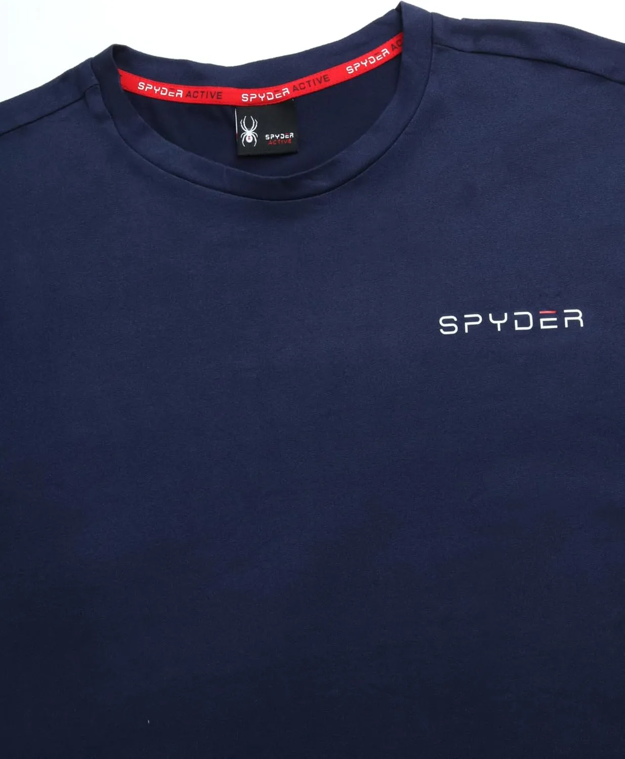 Spyder Men's Active Shirt - Fitted Short Sleeve Crewneck Performance Training Shirt - Dry Fit Workout Shirt for Men (S-XL)