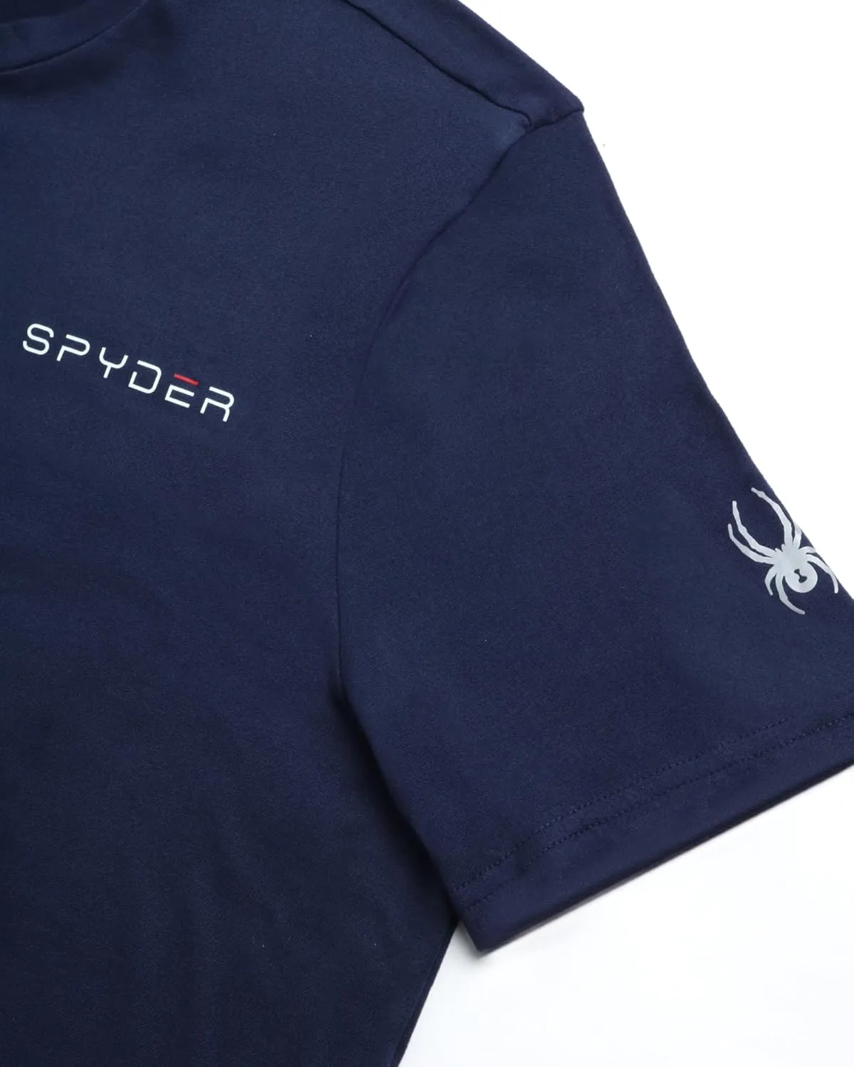 Spyder Men's Active Shirt - Fitted Short Sleeve Crewneck Performance Training Shirt - Dry Fit Workout Shirt for Men (S-XL)