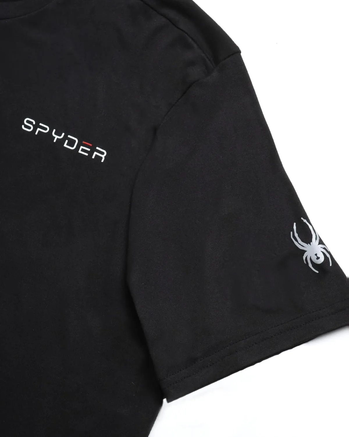 Spyder Men's Active Shirt - Fitted Short Sleeve Crewneck Performance Training Shirt - Dry Fit Workout Shirt for Men (S-XL)