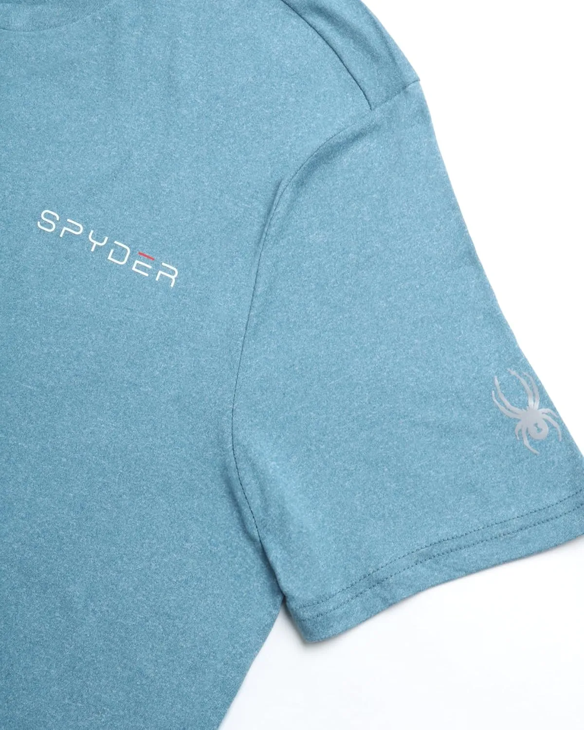 Spyder Men's Active Shirt - Fitted Short Sleeve Crewneck Performance Training Shirt - Dry Fit Workout Shirt for Men (S-XL)
