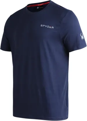 Spyder Men's Active Shirt - Fitted Short Sleeve Crewneck Performance Training Shirt - Dry Fit Workout Shirt for Men (S-XL)