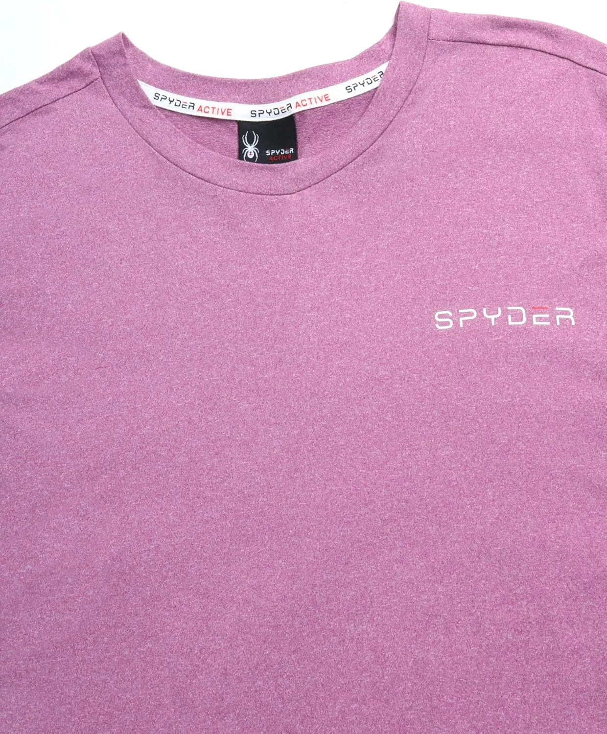 Spyder Men's Active Shirt - Fitted Short Sleeve Crewneck Performance Training Shirt - Dry Fit Workout Shirt for Men (S-XL)