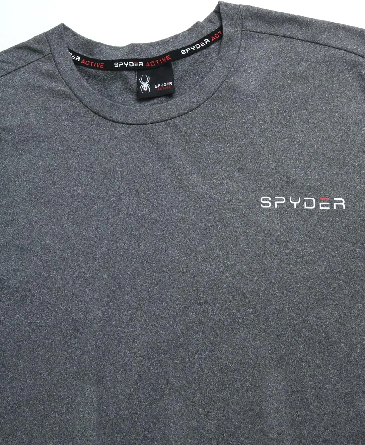 Spyder Men's Active Shirt - Fitted Short Sleeve Crewneck Performance Training Shirt - Dry Fit Workout Shirt for Men (S-XL)