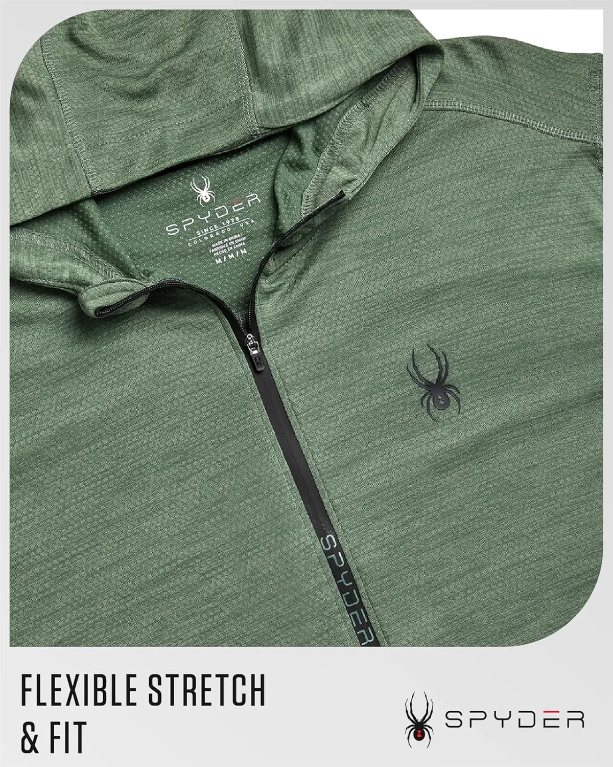 Spyder Mens Sweatshirt - Lightweight Athletic Half Zip Pullover Mens Hoodies - UPF 30  Dry Fit Long Sleeve Sun Shirts for Men