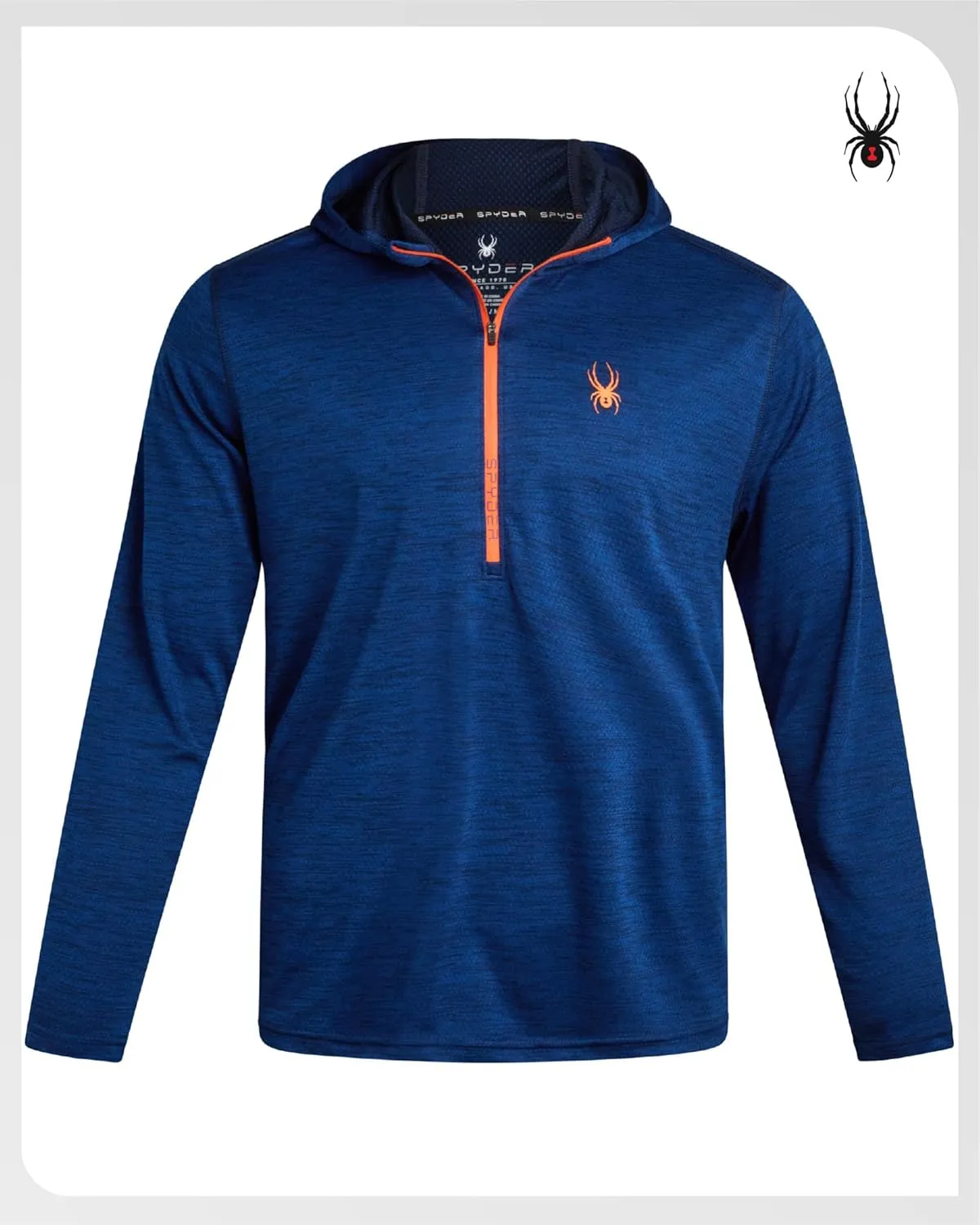 Spyder Mens Sweatshirt - Lightweight Athletic Half Zip Pullover Mens Hoodies - UPF 30  Dry Fit Long Sleeve Sun Shirts for Men