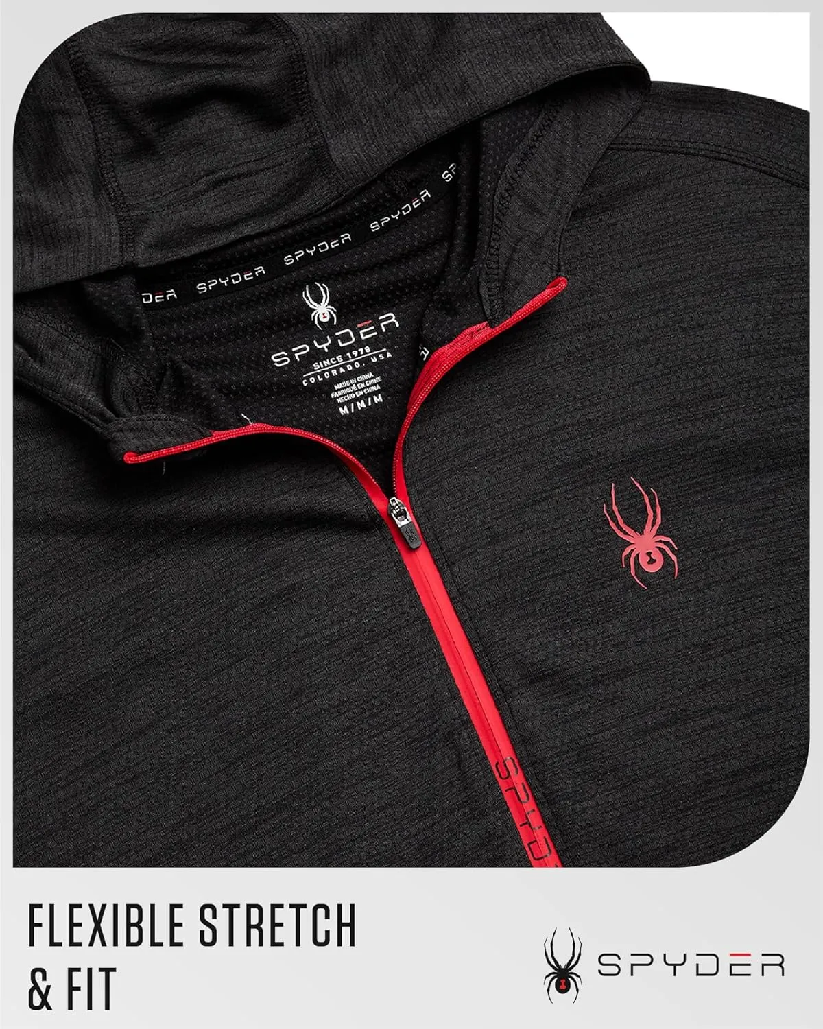 Spyder Mens Sweatshirt - Lightweight Athletic Half Zip Pullover Mens Hoodies - UPF 30  Dry Fit Long Sleeve Sun Shirts for Men