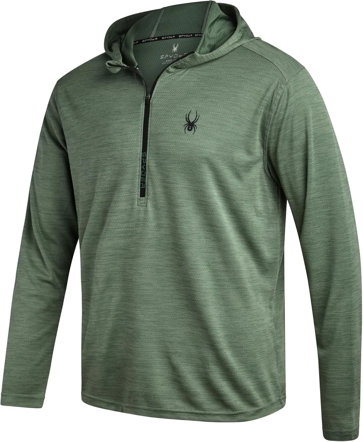 Spyder Mens Sweatshirt - Lightweight Athletic Half Zip Pullover Mens Hoodies - UPF 30  Dry Fit Long Sleeve Sun Shirts for Men