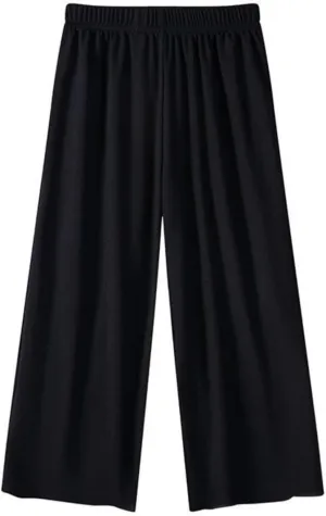 Teens Girls Wide Leg Sweatpants Flowy Palazzo Pants Girls Elastic Waist Loose Cotton Athletic Pants Summer Clothes
