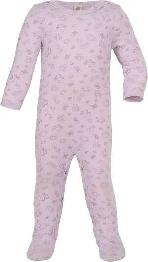 Thermal Footed Romper: Organic Wool Silk Footie with Long Sleeves for Baby Boys or Girls