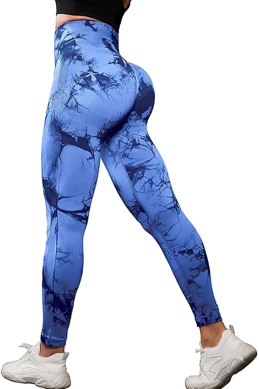 Tie Dye Seamless Leggings for Women High Waist Yoga Pants - Exercise Pants for Running Cycling Yoga Workout