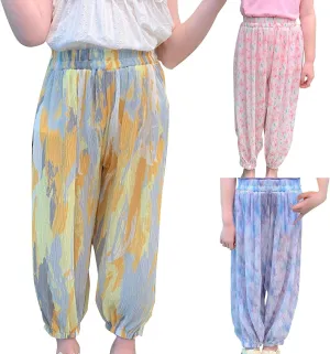 Toddler Baby Girls Tie Dye Pants Elastic Waist Casual Trousers Pants Basic Harem Pants Infant Long Bloomers