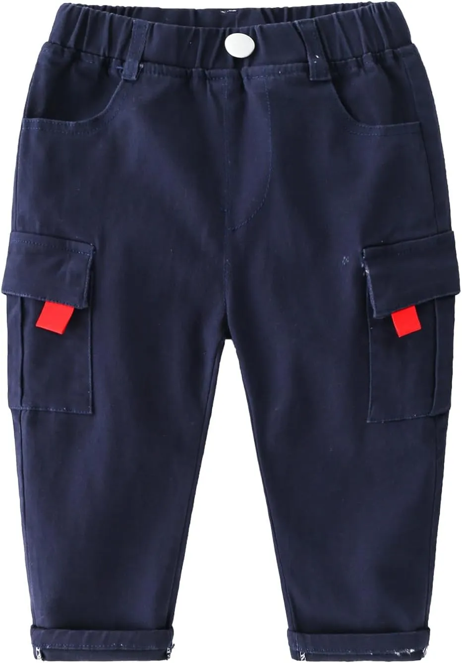 Toddler Boys Cargo Joggers Elastic Waist Aesthetic Trousers Kids Casual Baggy Pants Multiple Pockets Comfy Streetwear