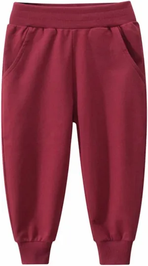 Toddler Boys Girls Causal Aesthetic Sweatpants Elastic Waist Kids Plain Trendy Joggers Loose Athletic Pants