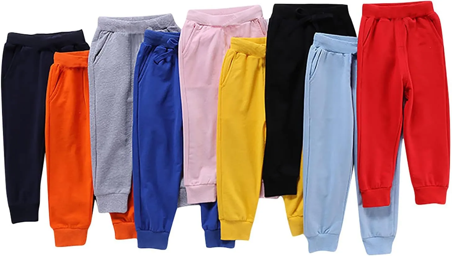 Toddler Boys Girls Sweatpants Baby Active Jogger Pants High Elastic Waist Pull On Trousers Sport Pants for Girls
