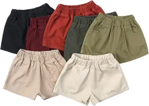 Toddler Boys Shorts French Terry Girls Cotton Shorts with Drawstring Casual Elastic Waist Pants Summer Clothes