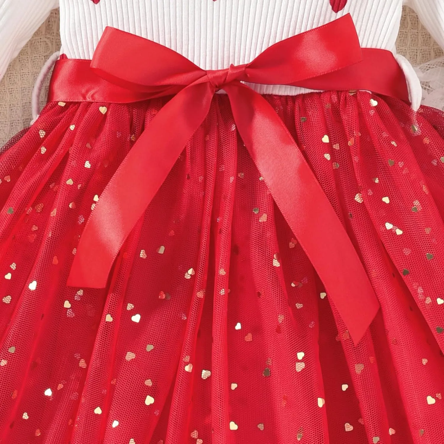 Toddler Girl Long Sleeve Tulle Dress 1-5 Years