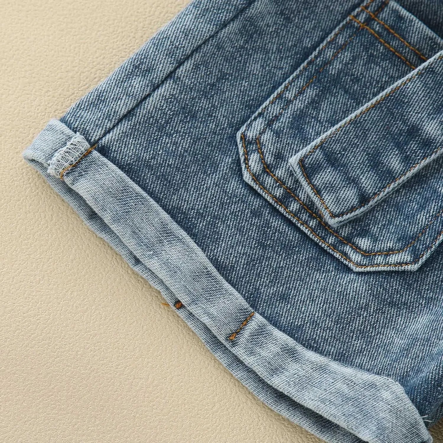 Toddler Girls Denim 2 Piece Shorts Set Short Sleeve Cropped Jean Jacket and High Waisted Shorts Fall Baby Girl Clothes