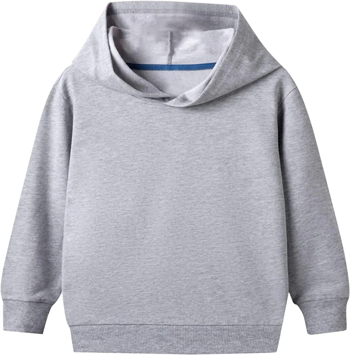 Toddler Kids Boys Girls Hooded Long Sleeve Cuffs Solid Color Basic Sweatshirt Daily School Sporty Wear Fall Winter