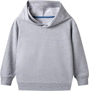 Toddler Kids Boys Girls Hooded Long Sleeve Cuffs Solid Color Basic Sweatshirt Daily School Sporty Wear Fall Winter