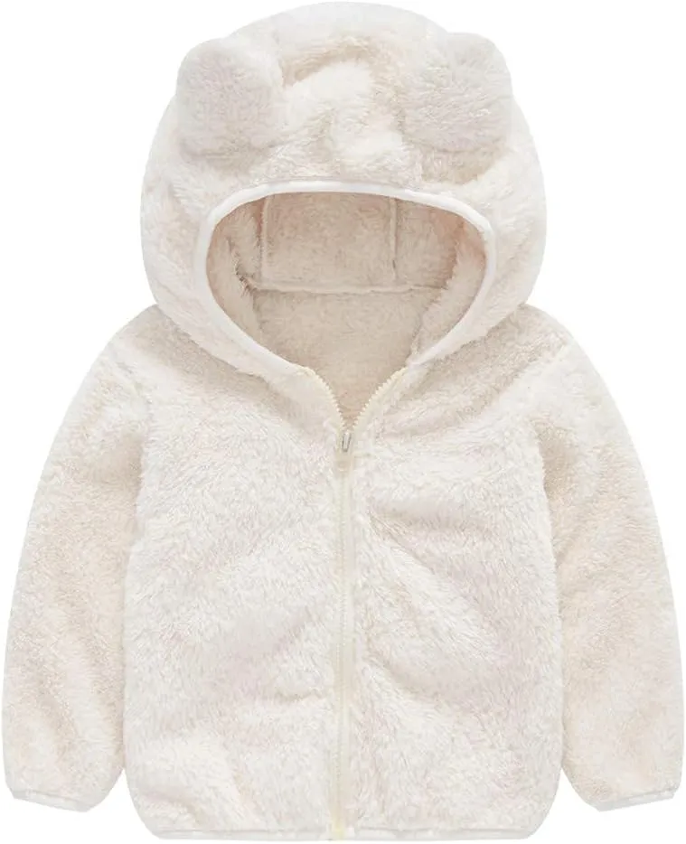 Toddler Kids Winter Warm Jacket Down Puffer Coat Thick Hooded Outwear Children's Coral Velvet Coat