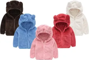 Toddler Kids Winter Warm Jacket Down Puffer Coat Thick Hooded Outwear Children's Coral Velvet Coat