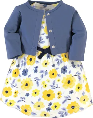 Touched by Nature Baby Girl Organic Cotton Dress and Cardigan