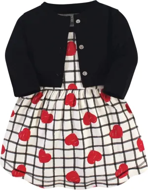 Touched by Nature Baby Girl Organic Cotton Dress and Cardigan