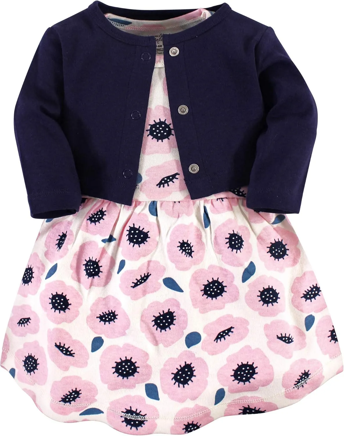 Touched by Nature Baby Girl Organic Cotton Dress and Cardigan