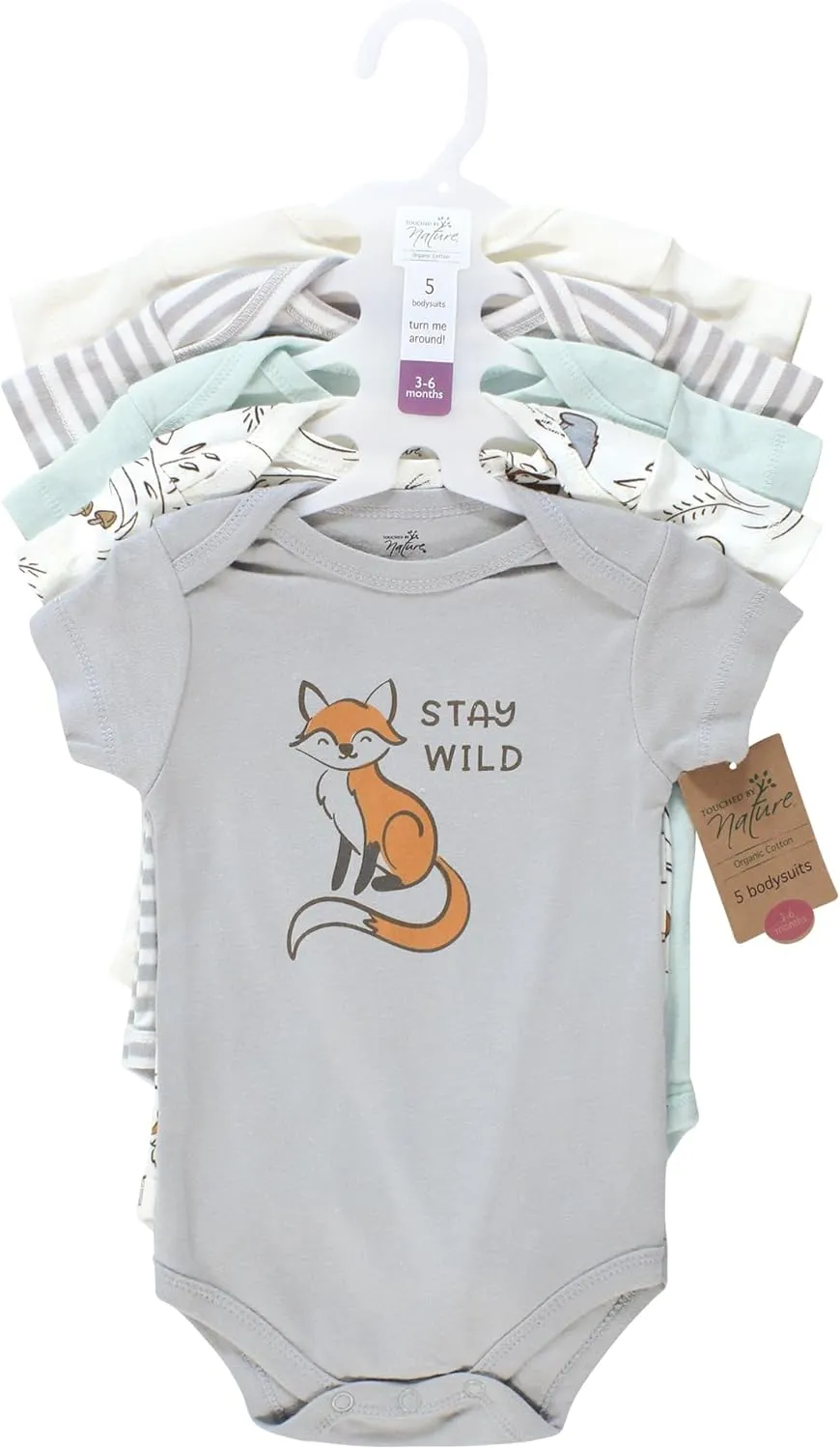 Touched by Nature Unisex Baby Organic Cotton Bodysuits